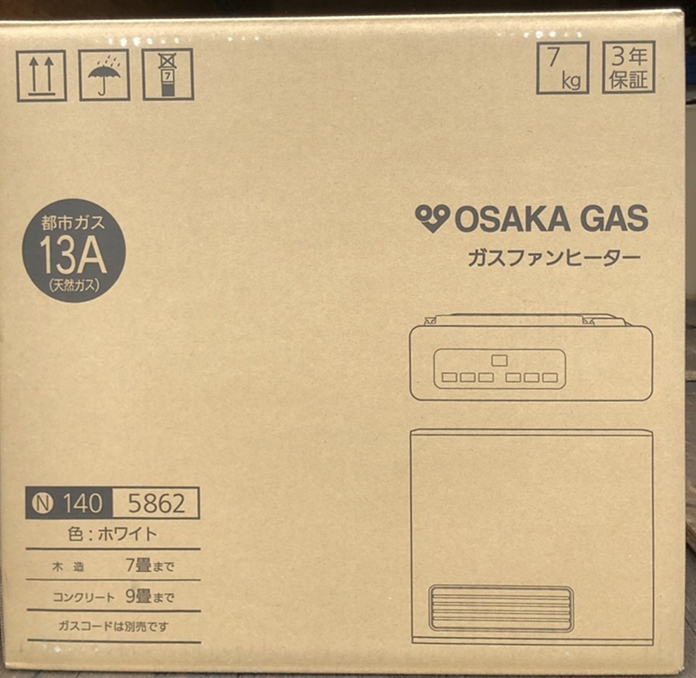 OSAKA GAS 大阪ガス ガスファンヒーター 140-5862